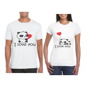 Camiseta estampada osos panda